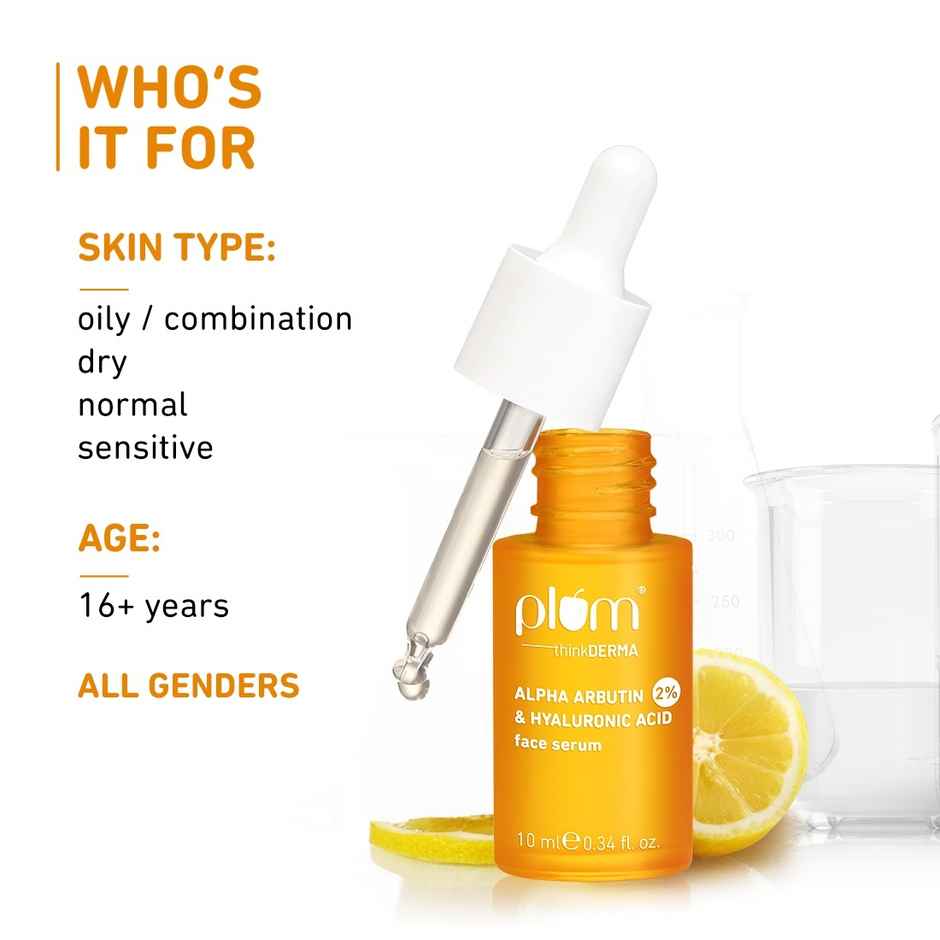 Plum 2% Alpha Arbutin & Hyaluronic Acid Face Serum
