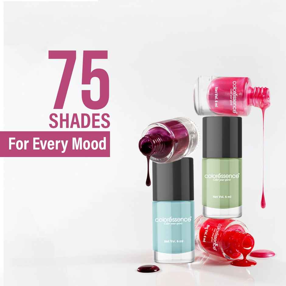 Coloressence Cute Coats Long Lasting Nail Paint, Chip Resistant, Quick Dry, 1 Swipe  | Denim Rush