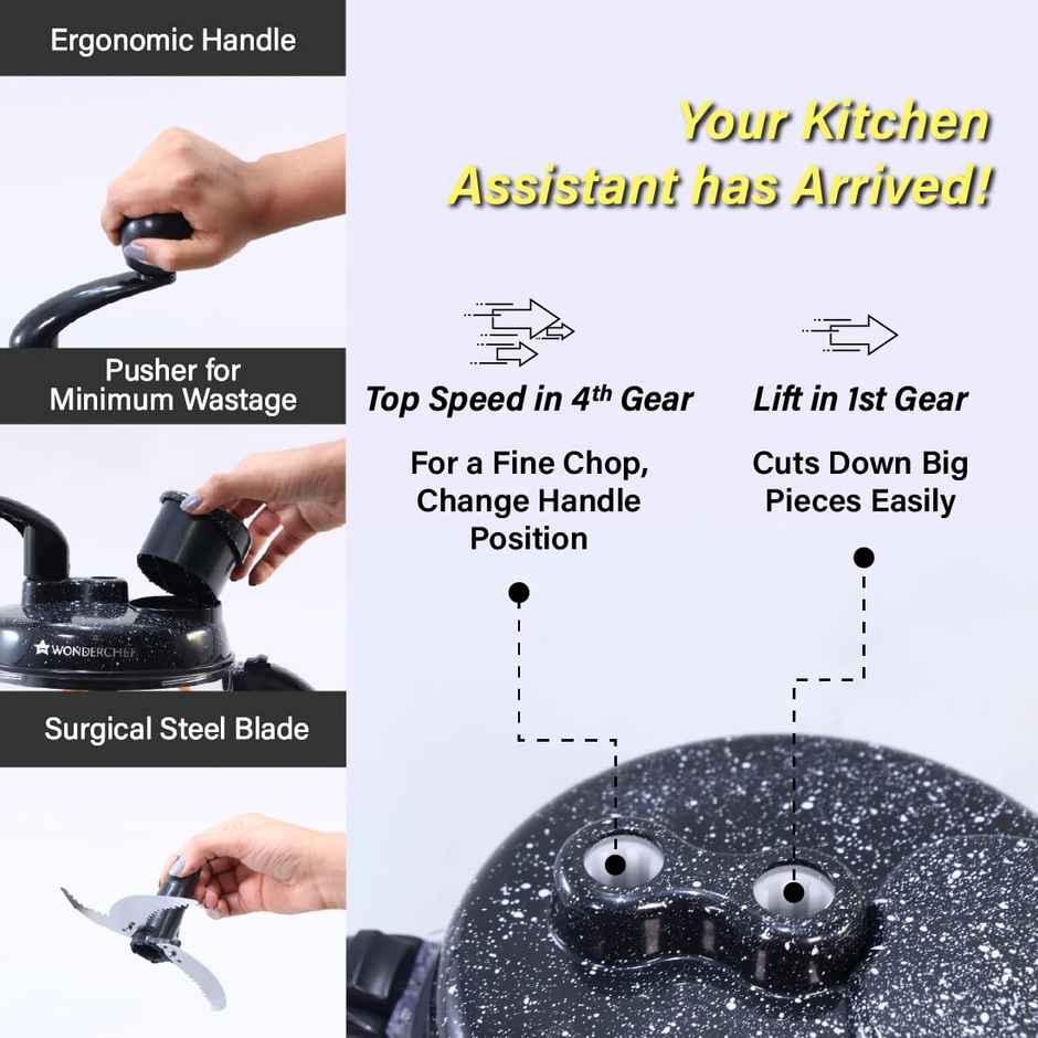 Wonderchef Turbo Chopper With Atta Kneader, Vegetable Chopper