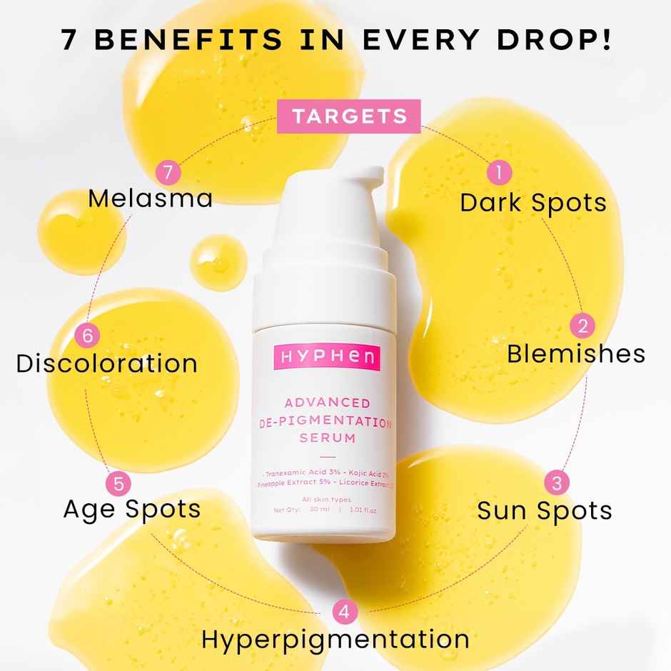 Hyphen Advanced De-Pigmentation Serum for Hyperpigmentation | Melasma Dark Spots & Scars