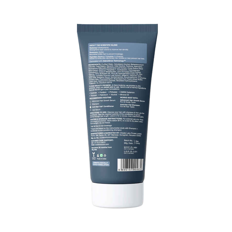 Bare Anatomy Anti-Hair Fall Conditioner for Hair Fall & Thinning with Redensyl + Rosemary