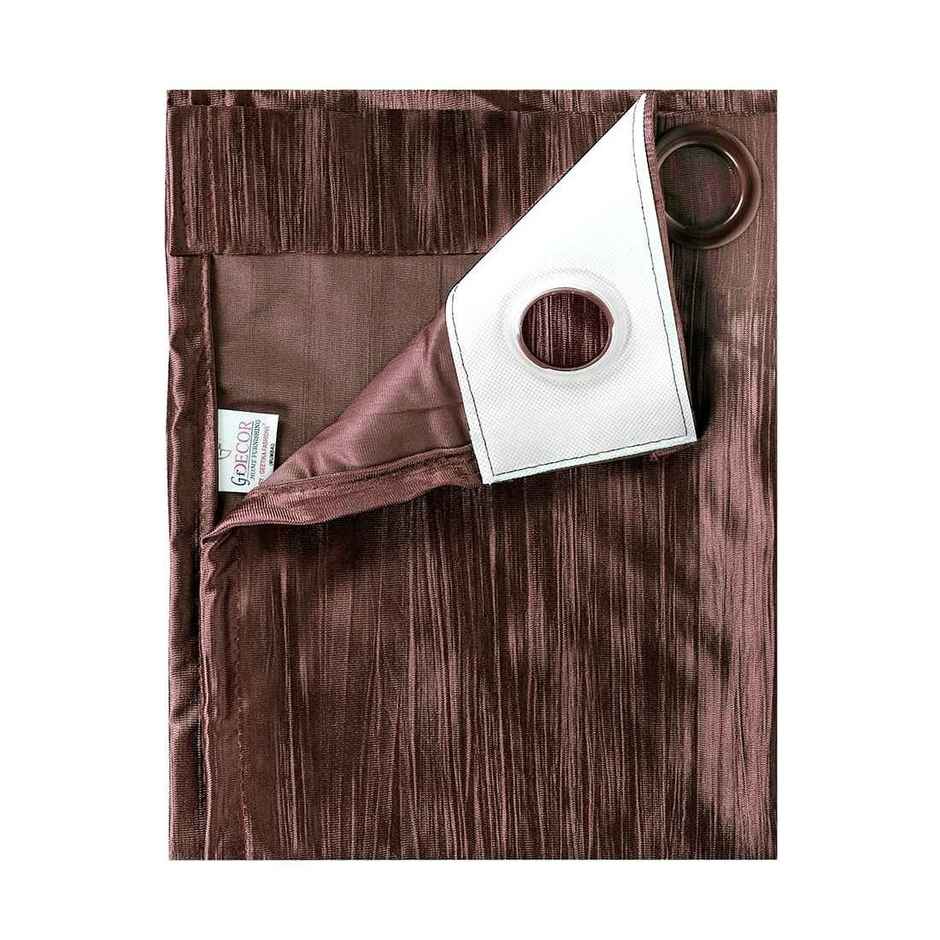 Antzco Plain Brown Door Curtain 7 ft x 4 ft | Pack of 2 | DC10