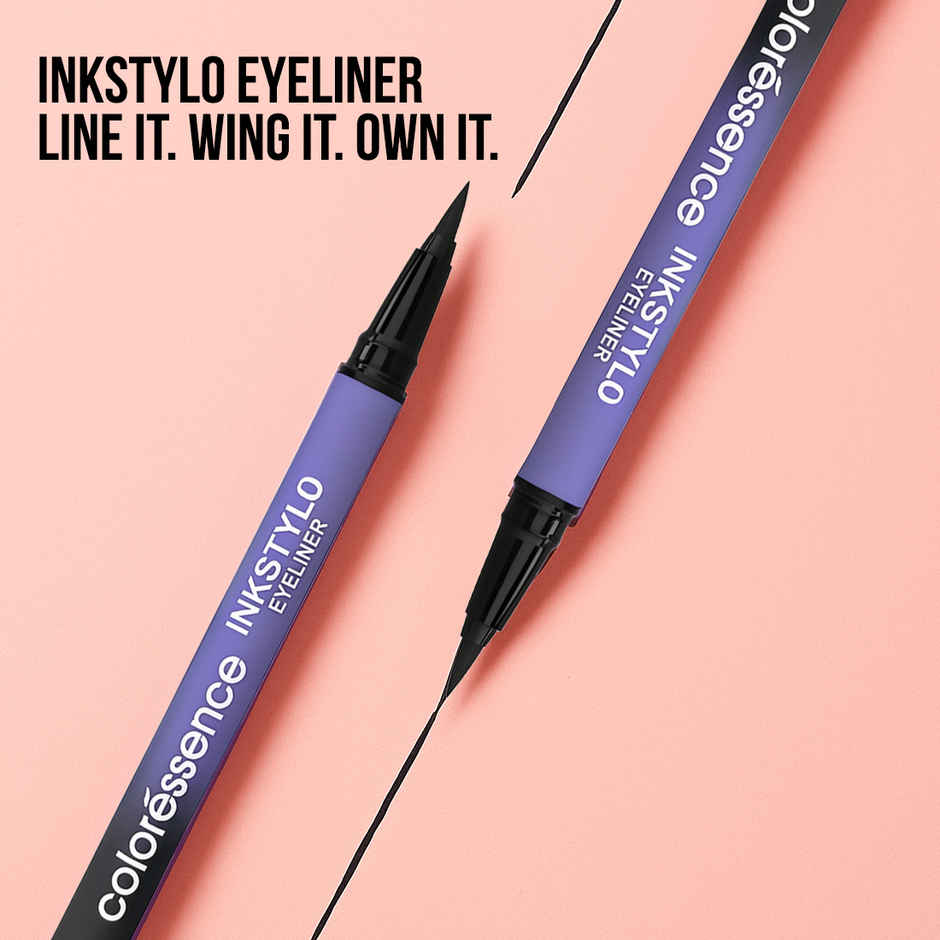 Coloressence Ink Stylo Sketch Pen Eyeliner | Black|Waterproof|Smudgeproof|Quick Dry|Long Lasting