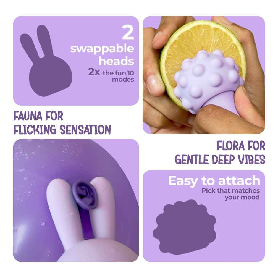 Calmras Bff Intimate Massager With 2 Detachable Heads