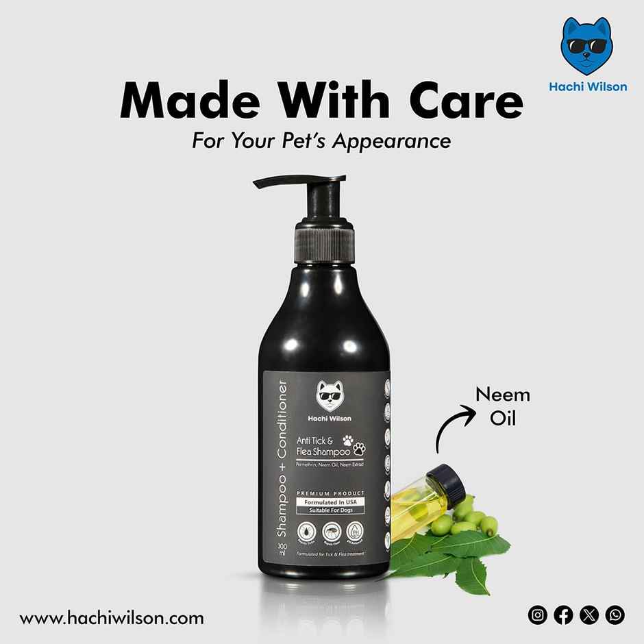Hachi Wilson Premium Anti Tick & Flea Dog Shampoo And Conditioner