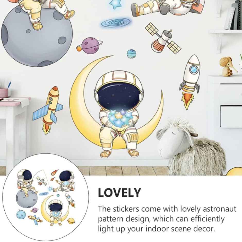 PrettyKrafts Astronaut Wall Sticker | Colourful & Fun