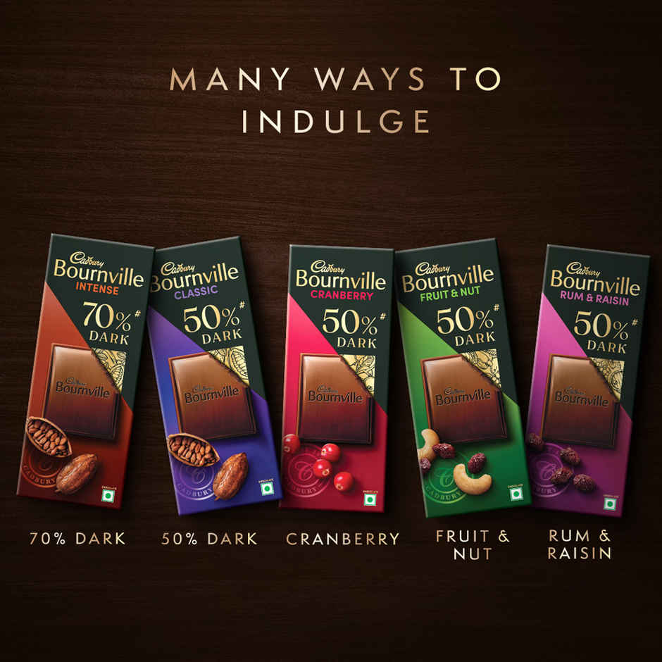 Cadbury Bournville Rich Cocoa 70% Dark Chocolate Bar Combo