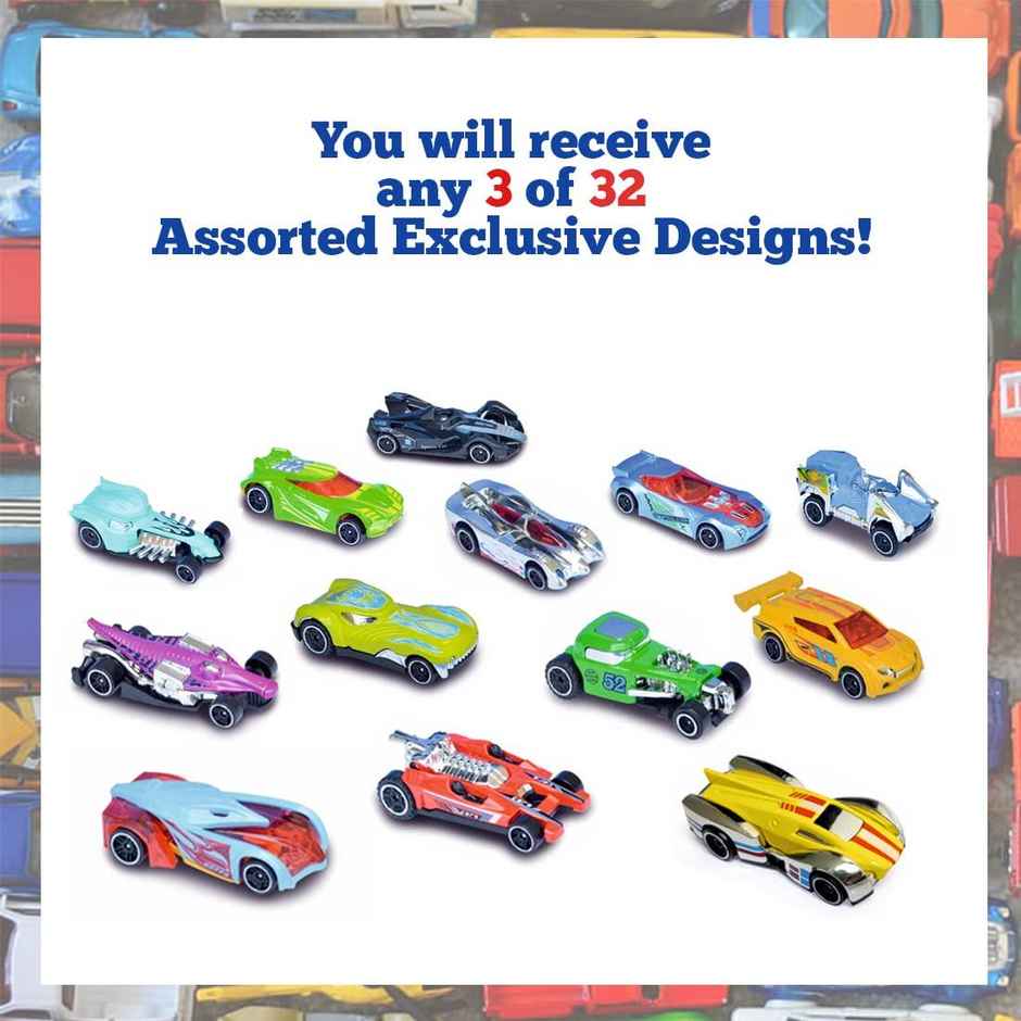 Wembley Free Wheel + Pull Back Metal Die Cast Metal X Racers Toy Car Vehicle Multicolor (Set Of 3)