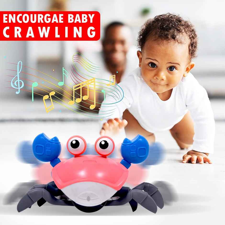 Wembley Baby Toys Rechargeable Crawling Crab Toy For Kids - Pink