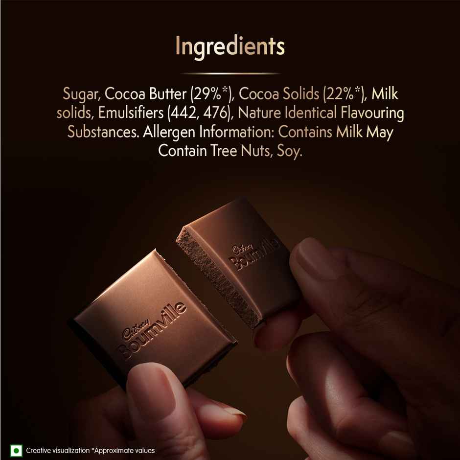 Cadbury Bournville Rich Cocoa 50% Dark Chocolate Bar Combo  