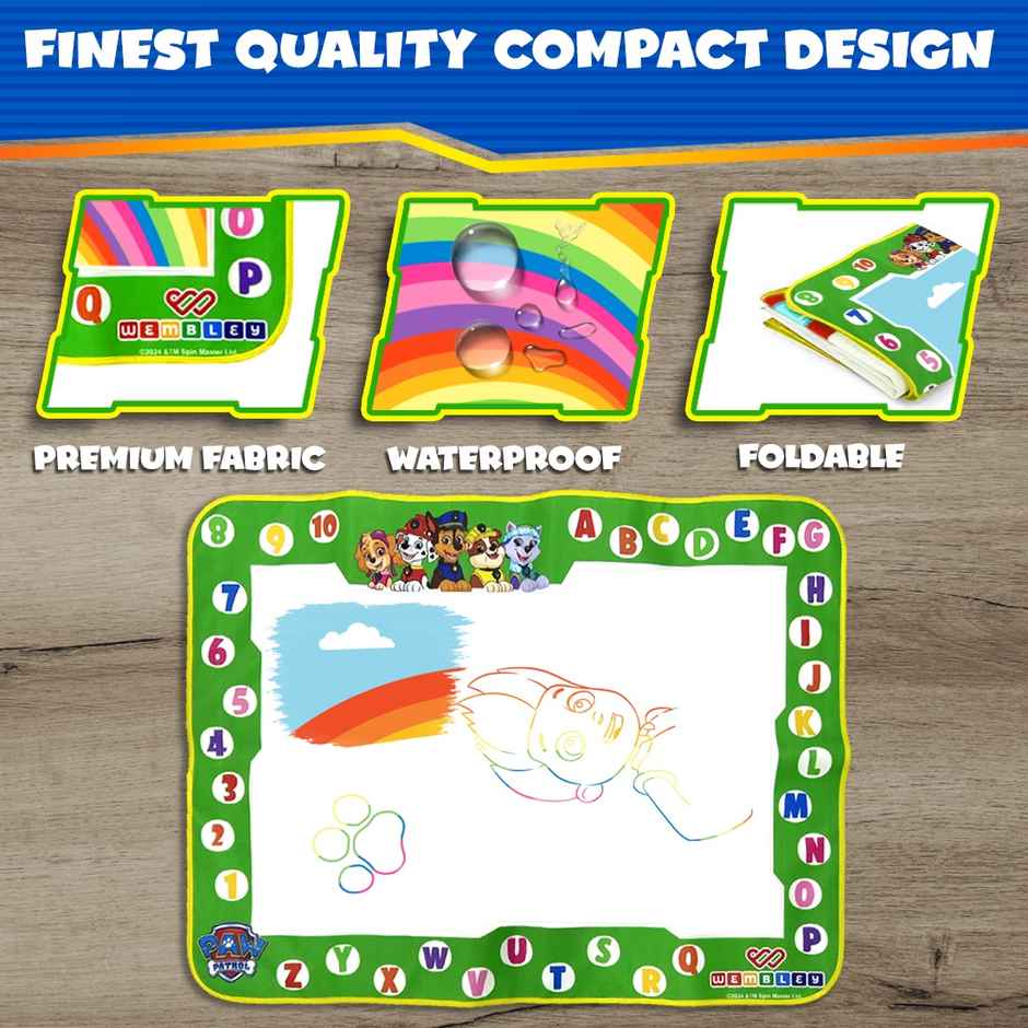 Wembley Paw Patrol Water Doodle Mat � Includes 2 Stencils & 2 Magic Markers, Mess-Free