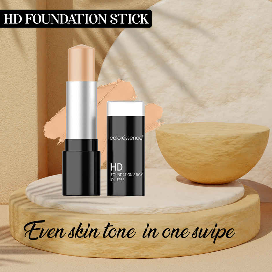 Coloressence HD Foundation Stick 14g | Pinkish Beige | Matte Finish | Waterproof | Long Lasting