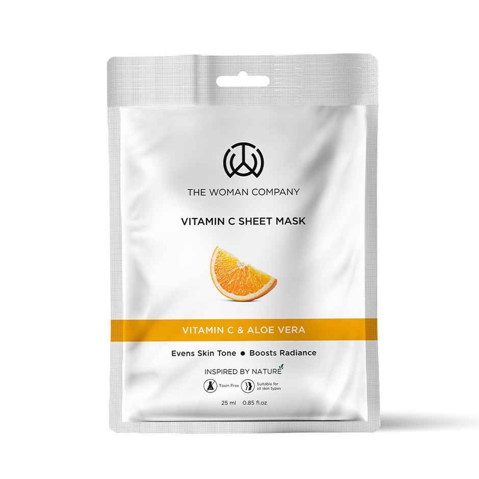 The Man Company Vitamin C Sheet Mask For Skin Brightening- Improves Skin Tone