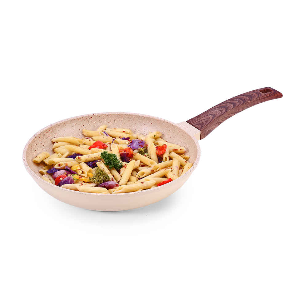 Wonderchef Duralife Die-Cast Non-Stick Fry Pan Ivory 24 Cm