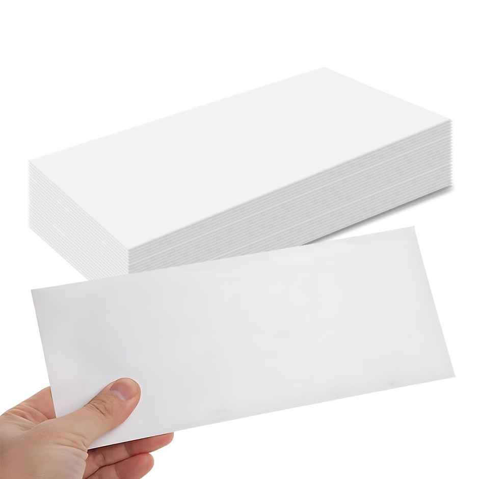Paperbees White Envelope | Size 9 point 5inch 4 point 5inch | Thickness 100 GSM