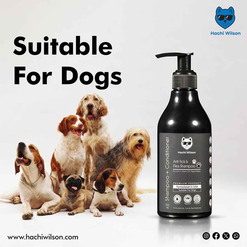 Hachi Wilson Premium Anti Tick & Flea Dog Shampoo And Conditioner