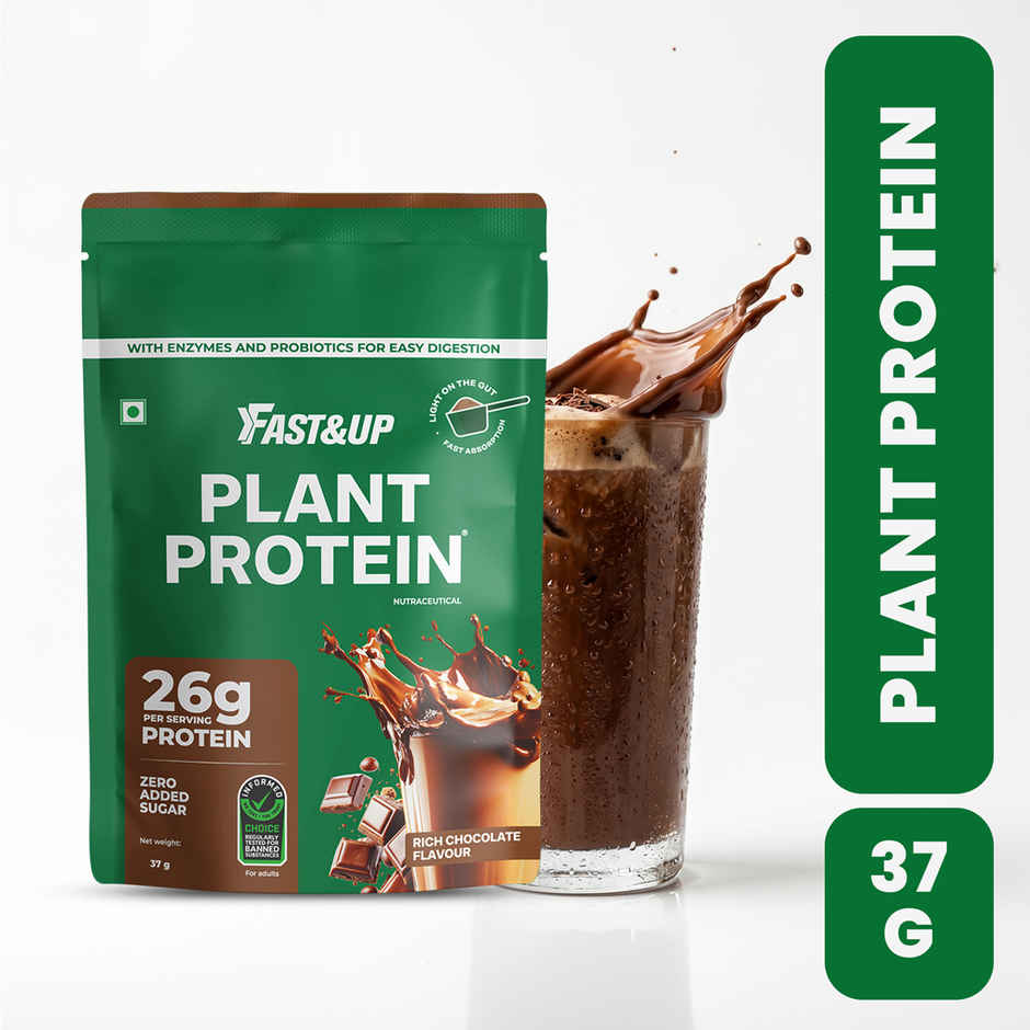 Fast&Up Plant Protein Rich Chocolate Single Serving Sachet | 26g Protein