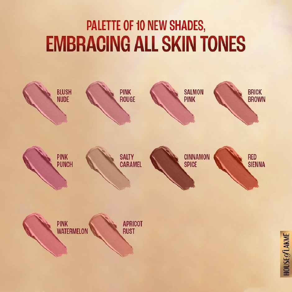 Lakme 9 To 5 Primer + Matte Lipstick- Brick Brown