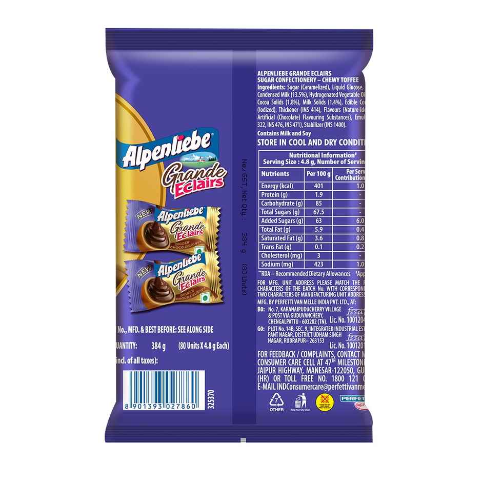 Alpenliebe Grande Eclairs | 80 pcs Pouch