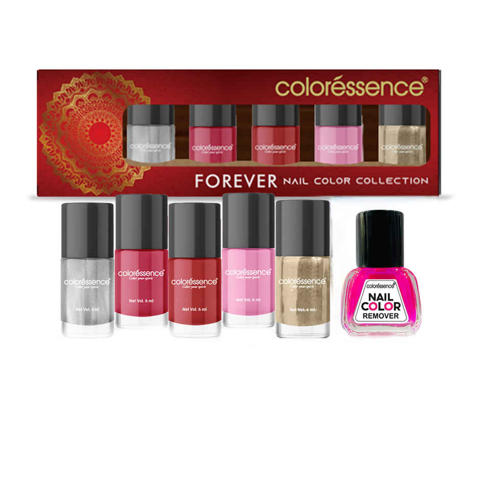 Coloressence Nail Paint Kit | Free Nail Paint Remover-Forever | Multicolour