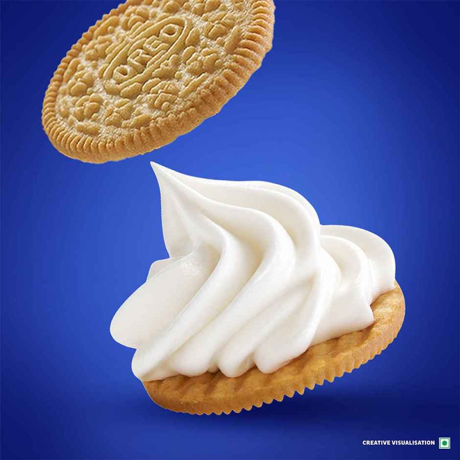 Cadbury Oreo Golden Vanilla Flavour Creme Sandwich Biscuit Family Pack