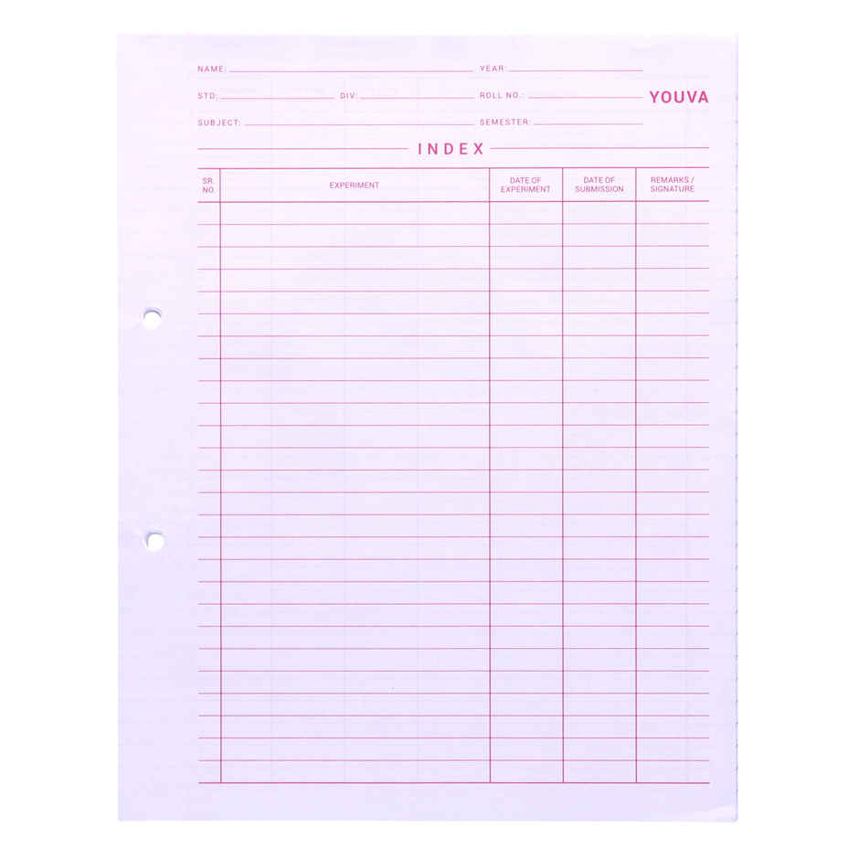 Navneet Youva | Project Paper With Designed Border | 1 Side Ruled / 1 Side Plain 