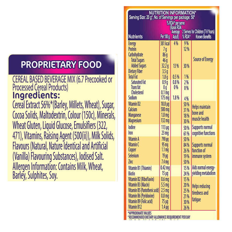 Bournvita Chocolate | Cereal Based Drink Mix Pouch
