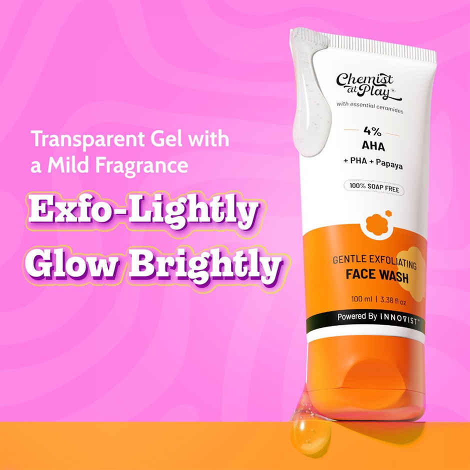 Chemist at Play Gentle Exfoliating Face Wash | Gives Instant Glow | For Oily, Dry & Combination Skin