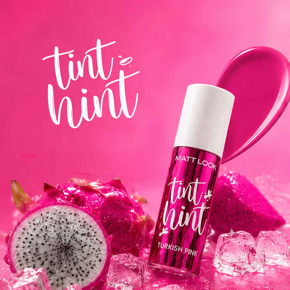 Mattlook Tint Hint Lip & Cheek Colour | Sunflower Seed Oil Infused | Turkish Pink