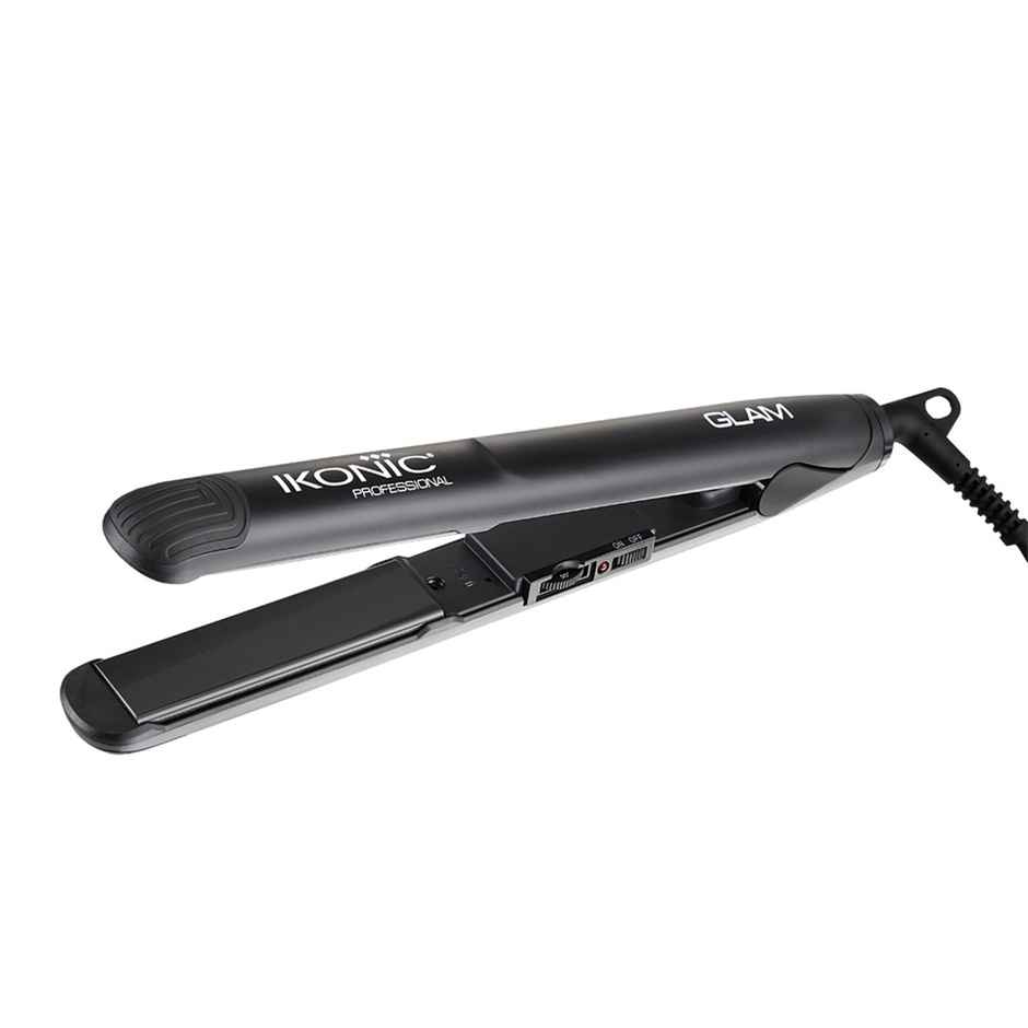 Ikonic Glam Hair Straightener Tourmaline Ceramic Plates, Auto Controlled Heat Setting, Lightweight