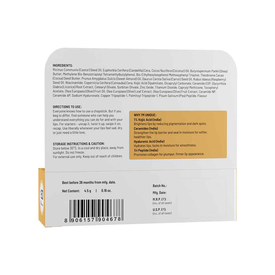 Chemist At Play Natural Lip Balm | Repairs Chapped Lips | Brightens Lips | SPF 50 PA++++