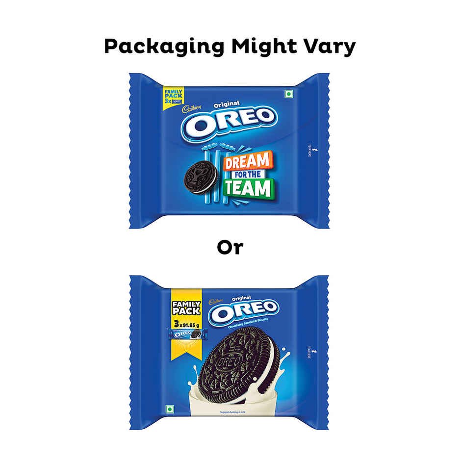 Oreo by Cadbury Vanilla Cream Sandwich Biscuits | Artificial Flavour-free Combo