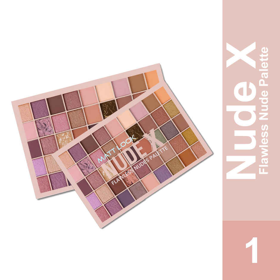 Mattlook Nude X Flawless Nude Eye Shadow Palette 45 Versatile Shades | Matte & Shimmer Finish