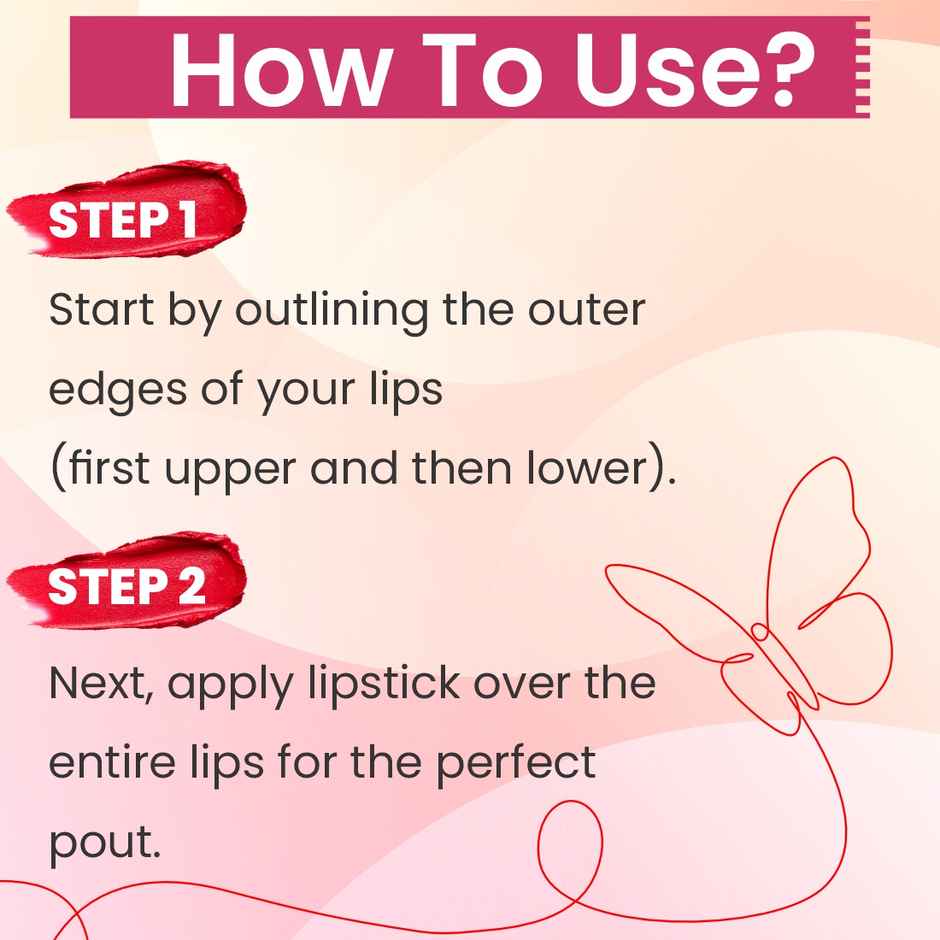Mattlook Velvet Smooth Non Transfer Matte Crayon Lipstick | Non Transfer | Waterproof | Rani 15