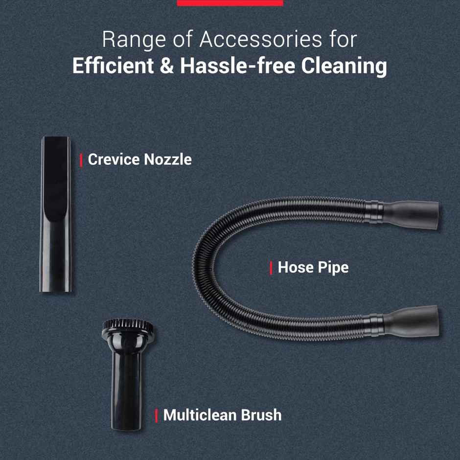 Eureka Forbes Car Vac 100 Watts Powerful Suction Vacuum Cleaner(Black And Red)