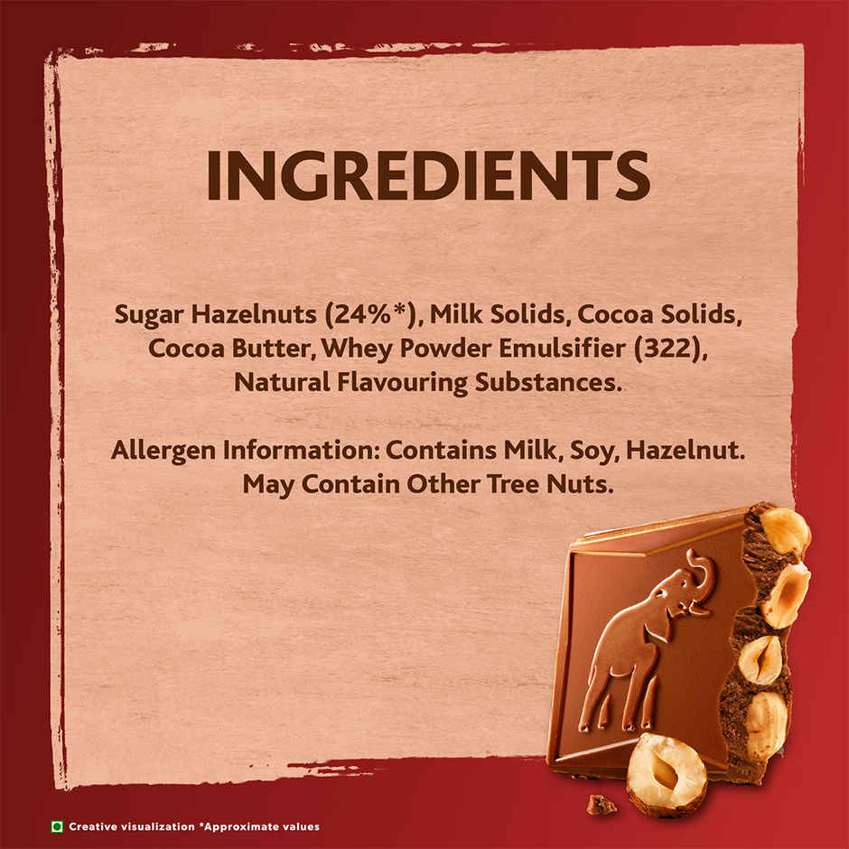 COTE D'OR Whole Hazelnuts Milk Premium Belgian Chocolate Bar