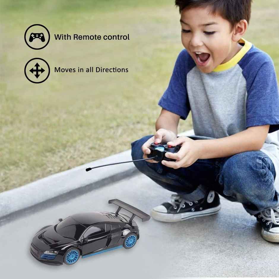 Wembley Rc Car High Speed Mini 1:24 Scale Usb Rechargeable Remote Control Car For Kids - Black