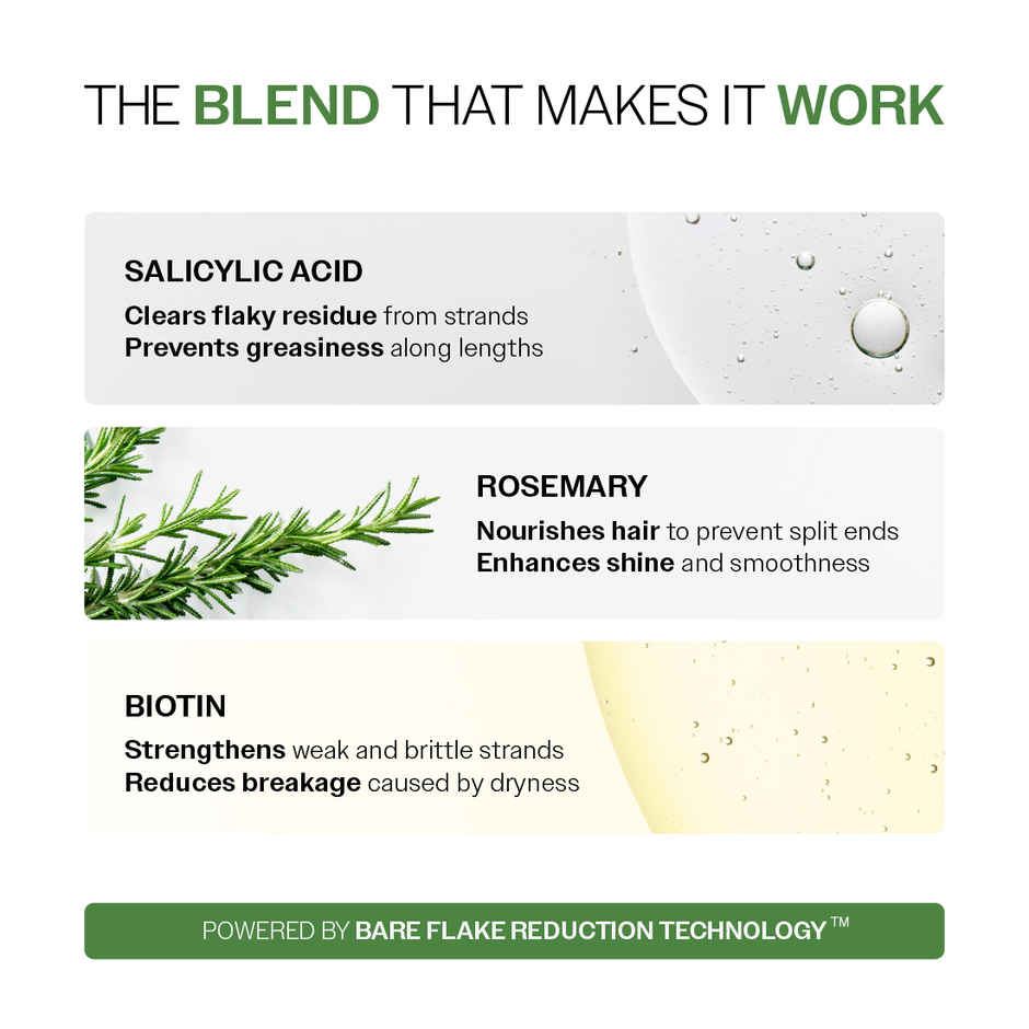 Bare Anatomy Anti-Dandruff Conditioner with Rosemary & Biotin | Moisturizes & Reduces Frizz