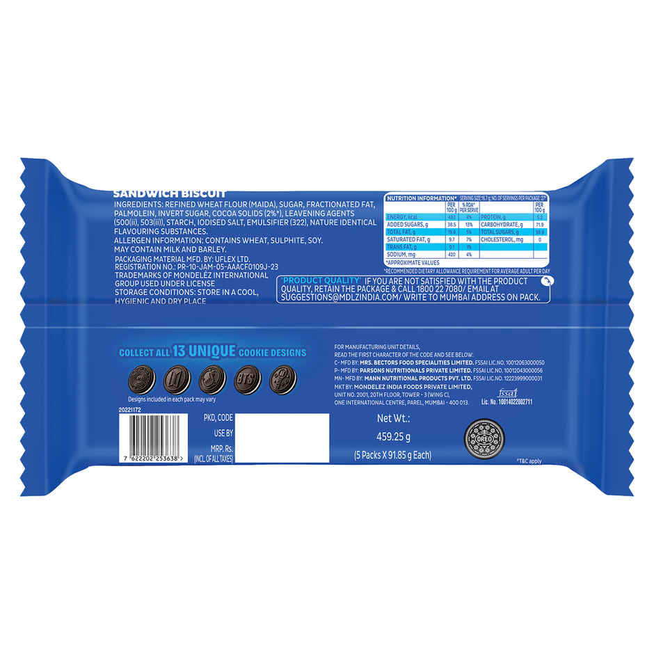 Cadbury Oreo BTS Vanilla Flavour Creme Sandwich Biscuit Mega Family Pack