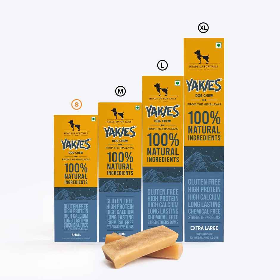 HUFT Yakies Chew Bone Dog Treat, MediumMono Carton