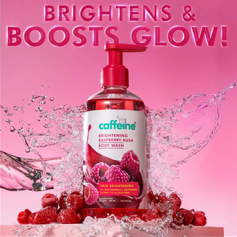mCaffeine Brightening Raspberry Rush Body Wash