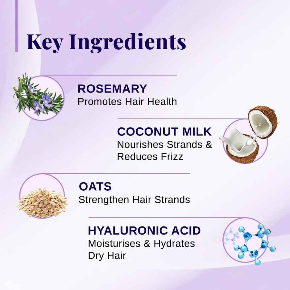 Bare Anatomy Hydrating Shampoo with Rosemary & Coconut Milk for Smooth & Silky Hair