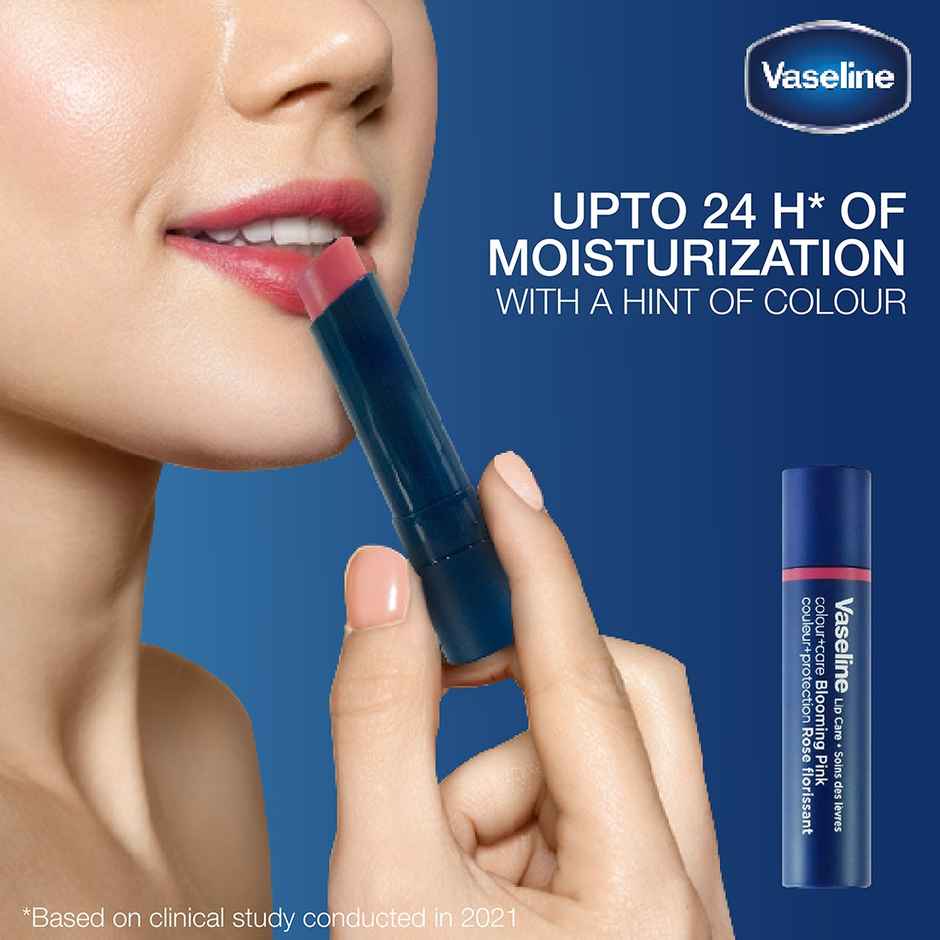 Vaseline Colour+Care Blooming Pink Tinted Lip Balm with Manuka Honey