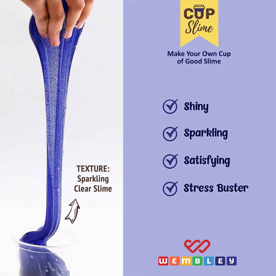 Wembley Blue Galaxy Fluffy Slime Kit - Creative Slime Making Kit for Kids 8+