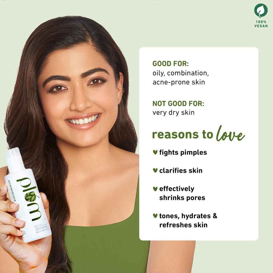 Plum Green Tea Pore Cleansing Face Wash Acne Face Wash Oily Skin| Bright Clear Skin Soap-Free|(100ml), Plum Green Tea Alcohol-Free Toner(200ml) & Plum Green Tea Oil Free Moisturizer (50ml) Combo