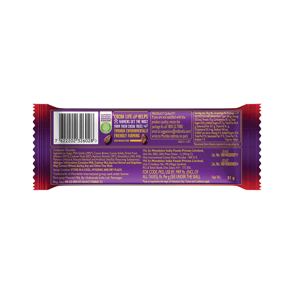 Cadbury Dairy Milk Silk Fruit and Nut Chocolate Bar Valentine's Gift Pack