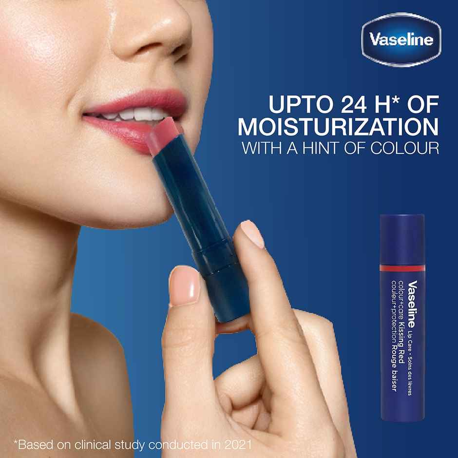 Vaseline Colour+Care Kissing Red Tinted Lip Balm with Manuka Honey