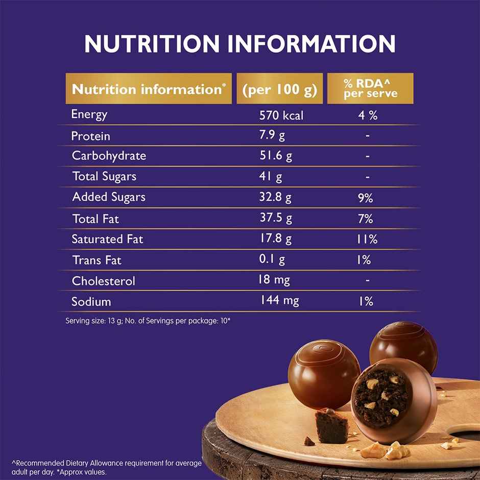 Cadbury Studio Signature Pralines Brownie Aux Noix Chocolate Gift Pack