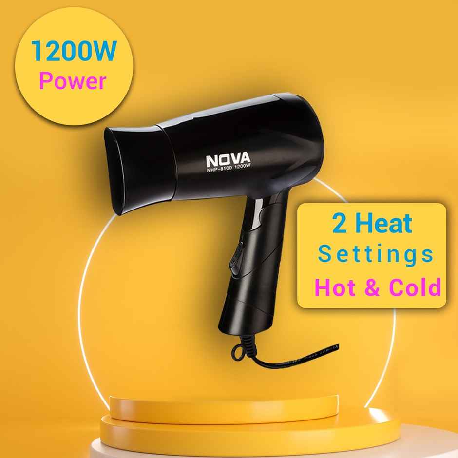 Nova Nhp 8100 Hair Dryer (1200 W, Black)
