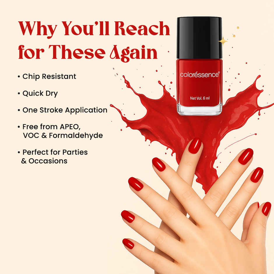 Coloressence Nail Paint Kit | Free Nail Paint Remover-Forever | Multicolour